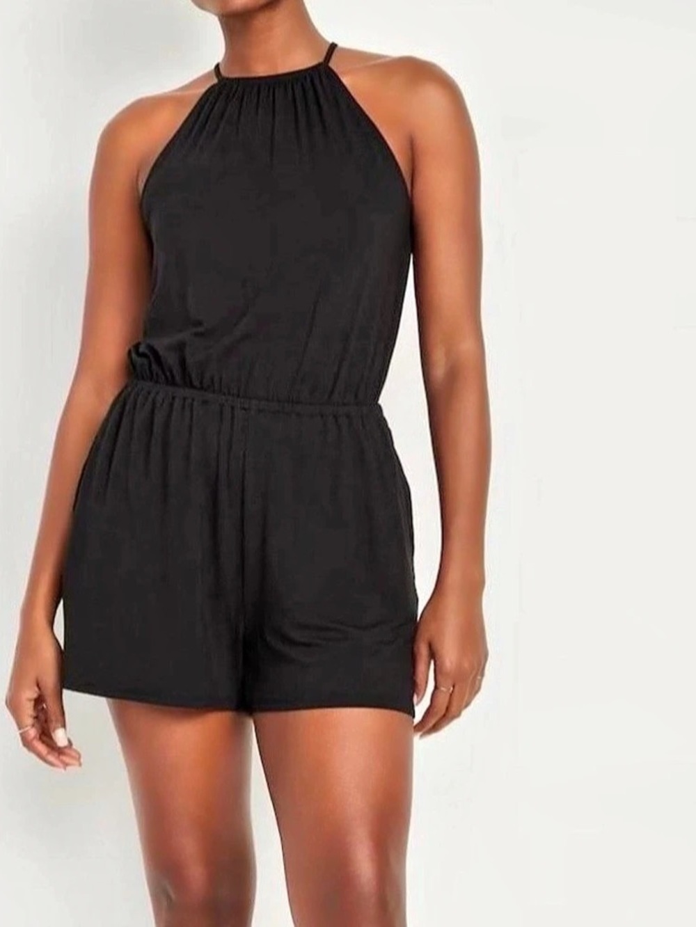 Old Navy Black Halter Romper